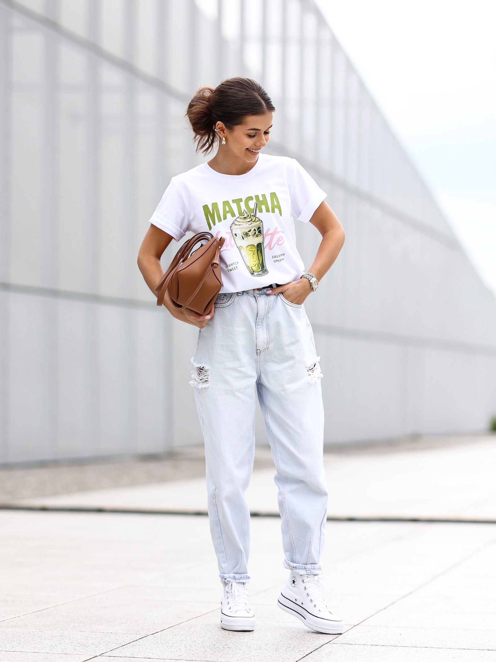 Marškinėliai Matcha / Balta - Image 2