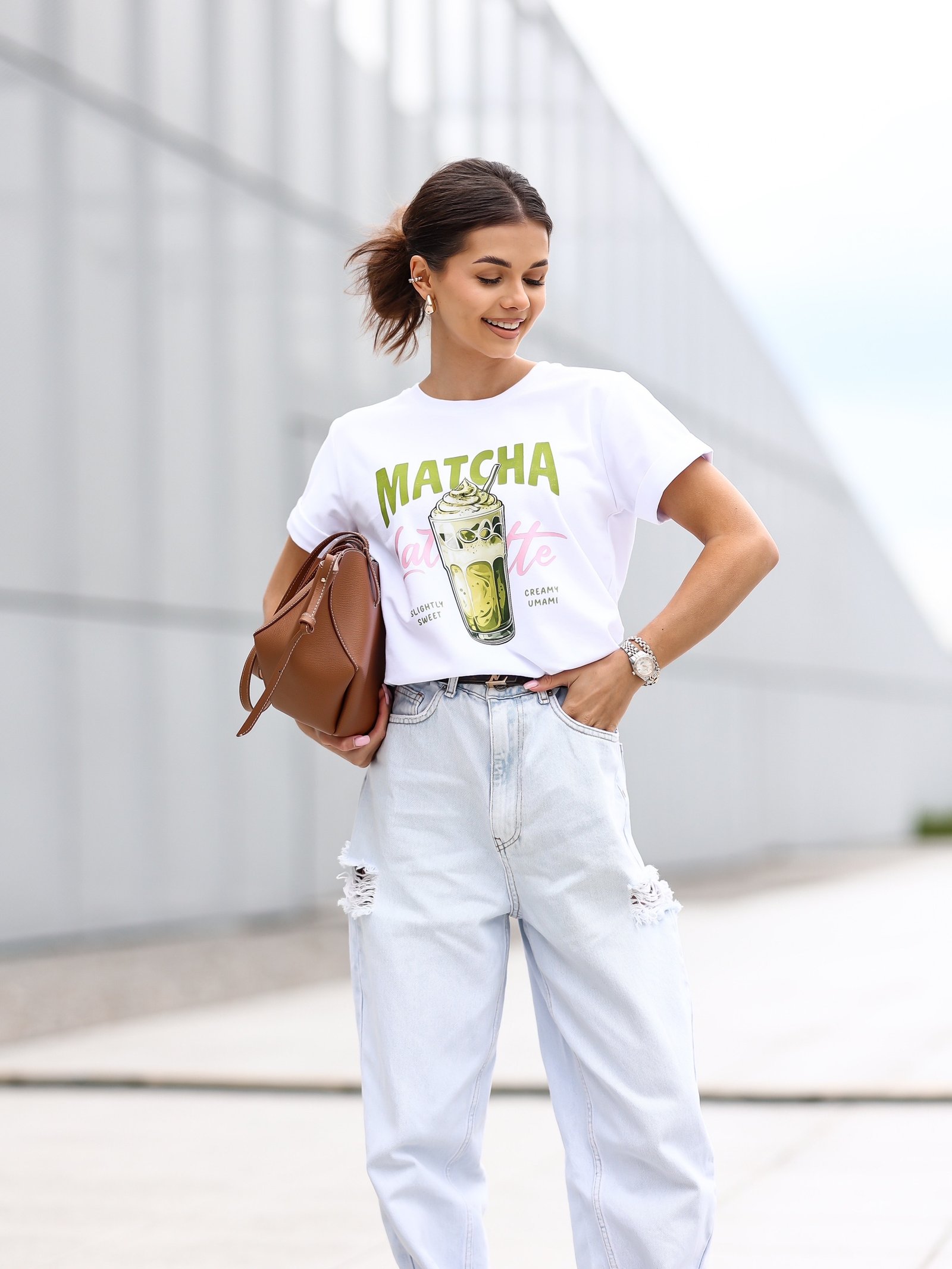 Marškinėliai Matcha / Balta - Image 3