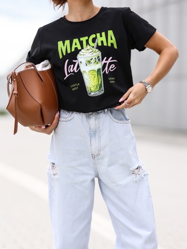 Marškinėliai Matcha / Juoda