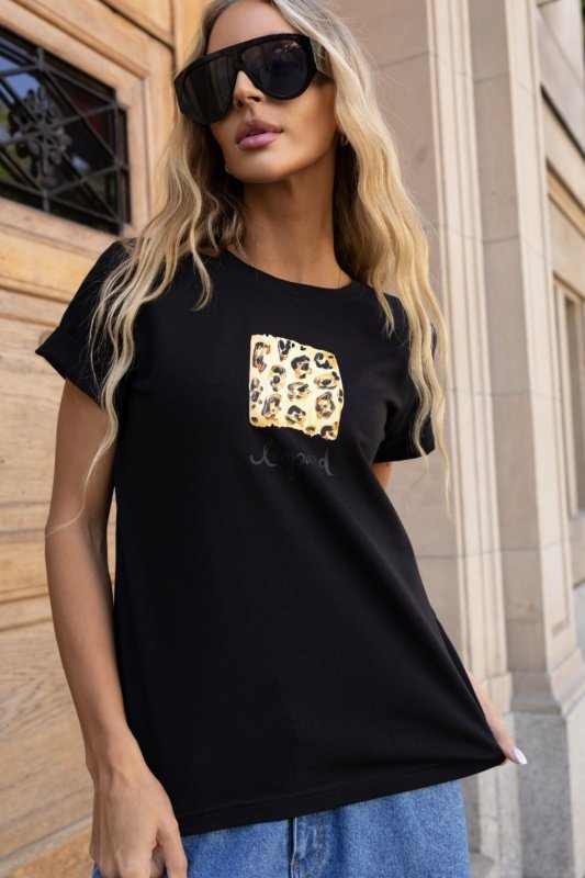 Marškinėliai Leopard / Juoda